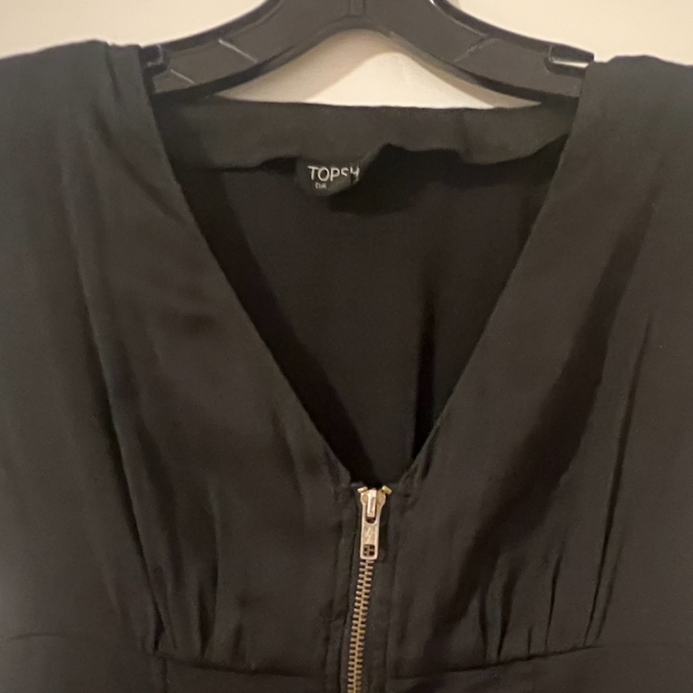 TOPSHOP SHORT SLEEVE ROMPER, SIZE US 2 (UK 6), BLACK - Picture 4 of 11